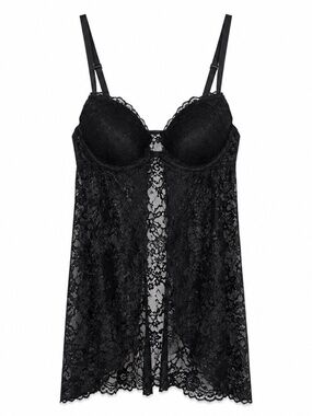 La SENZA Black Lace Push-Up Babydoll Teddy – Size XS EUC